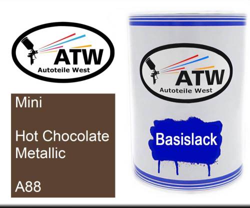 Mini, Hot Chocolate Metallic, A88: 500ml Lackdose, von ATW Autoteile West.